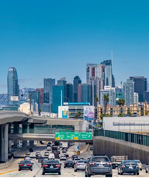 Los Angeles California. Cars in 401 Freeway