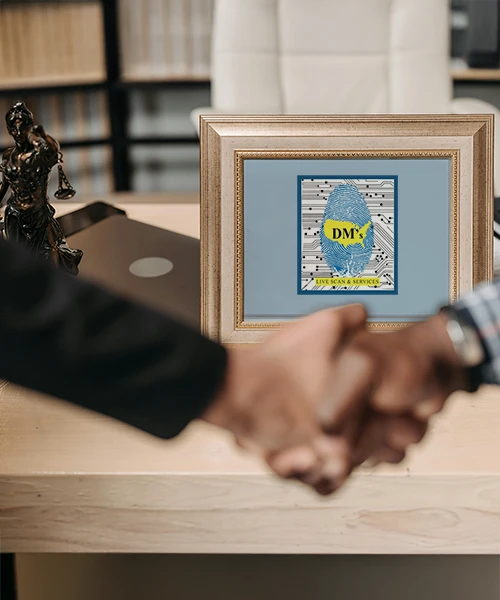 shaking hands in a Notary Office